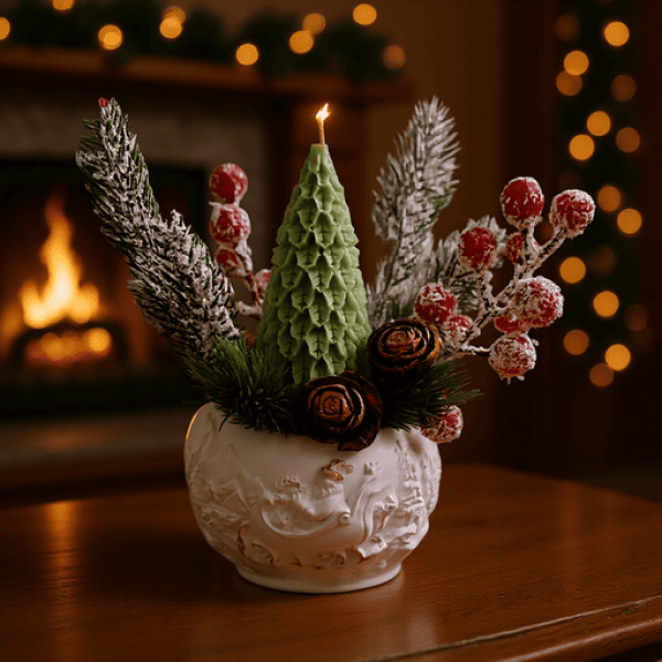 Коледна свещ за подарък