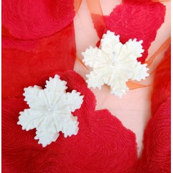 Коледни свещи снежинка