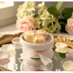 Соева свещ с цветя