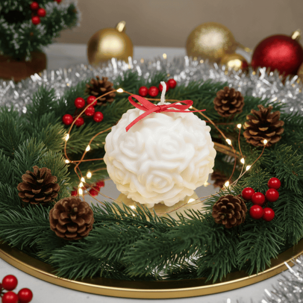 Соева свещ топка от рози Соева свещ топка от рози