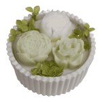 Соева свещ в ниска кашпа 