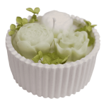 Соева свещ в ниска кашпа 