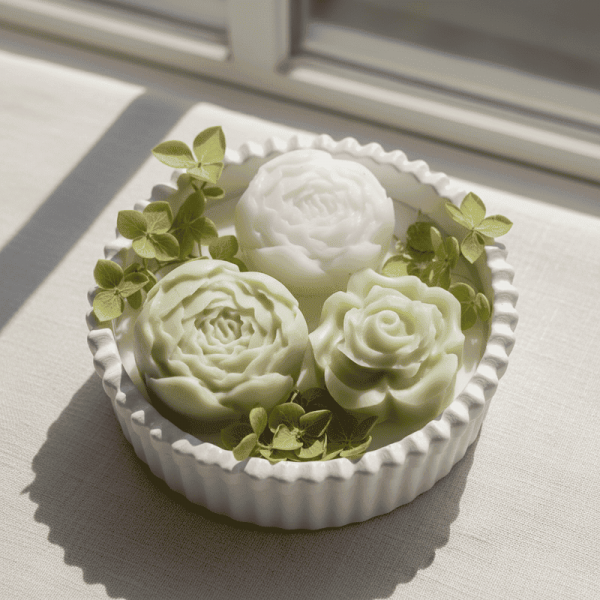 Соева свещ в ниска кашпа 