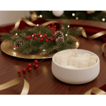 Свещ снежинки в кашпа Свещ снежинки в кашпа