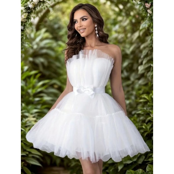 Бяла кукленска рокля Бяла кукленска рокля