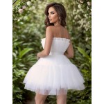 Бяла кукленска рокля Бяла кукленска рокля