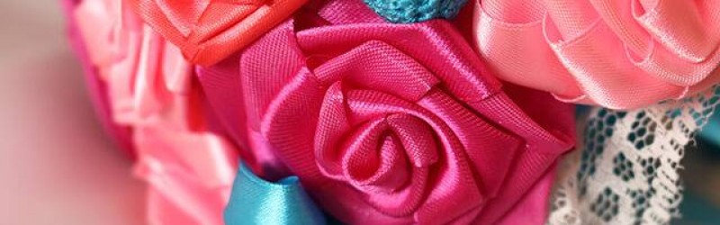 Букет от сатен и бижута