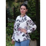 Официална блуза на цветя