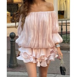 Розов гащеризон от разливна материя