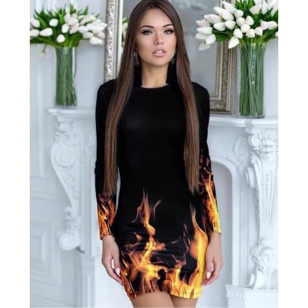 Дамска рокля "пламъци"