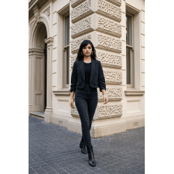 Късо черно сако