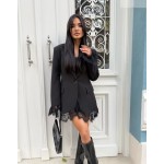 Черно сако с дантела