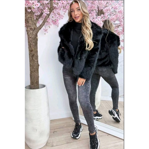 Черно еко-палто