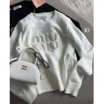 Сив пуловер MIU MIU Сив пуловер MIU MIU
