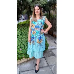 Лятна рокля макси на цветя