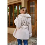 Вталено еко-палто с колан
