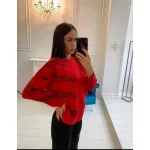 Червен пуловер Balenciaga Червен пуловер Balenciaga