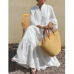 Дълга рокля от английска дантела