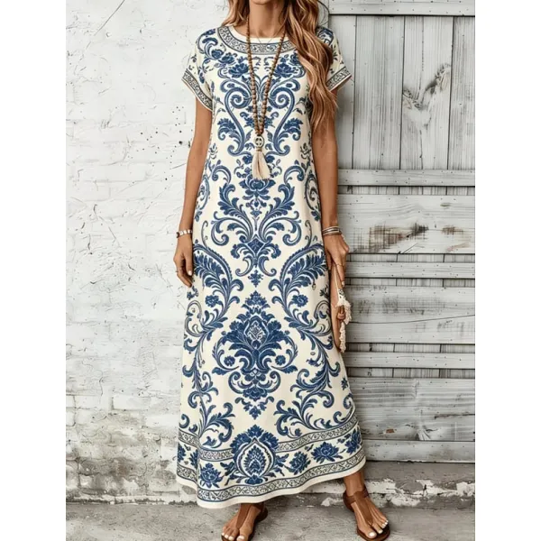 Дълга рокля щампа D&G