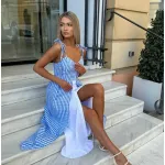 Лятна карирана рокля