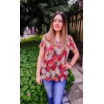 Лятна дамска блуза с къс ръкав