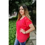Червена официална блуза макси Червена официална блуза макси