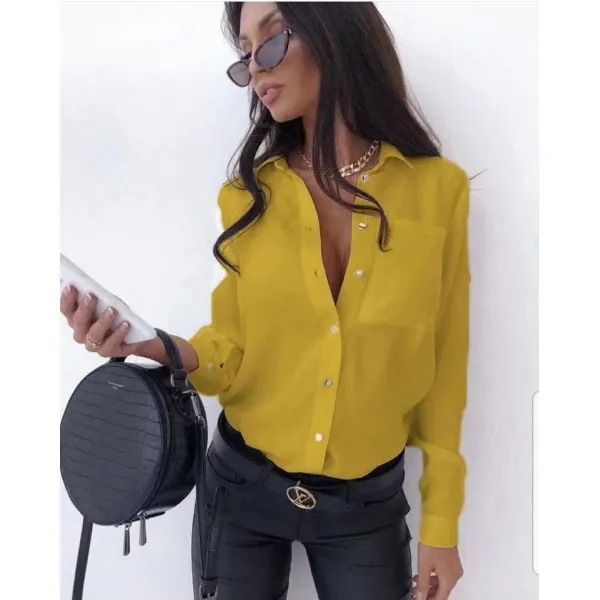 Жълта дамска риза Жълта дамска риза