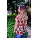 Лятна дамска блуза с къс ръкав