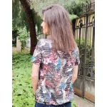 Блуза с къс ръкав щампа Блуза с къс ръкав щампа