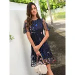 Официална рокля от бродиран тюл Официална рокля от бродиран тюл