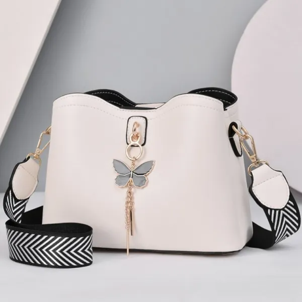 Дамска малка чанта Butterfly White