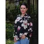 Официална блуза жоржет-шифон