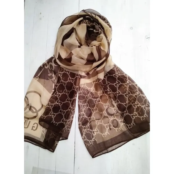 Шифонен копринен шал GUCCI Шифонен копринен шал GUCCI