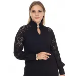 Официална рокля с дантелени ръкави