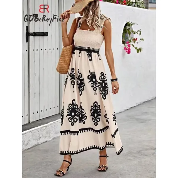 Дамска рокля с ластична платка