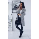 Дълга дамска жилетка с качулка Дълга дамска жилетка с качулка